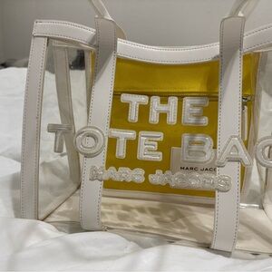 Marc Jacobs Clear and Yellow Tote Bag